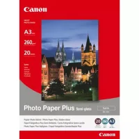 PAPEL FOTOGRAFICO SEMIBRILLANTE PARA INYECCION TINTA CANON SG-201 A3/ 20 HOJAS