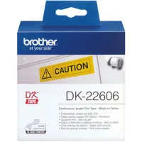 ETIQUETAS CINTA CONTINUA BROTHER AMARILLA DK22606 62MM