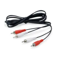CABLE 2X RCA EQUIP 2.5M / MACHO - MACHO / NEGRO