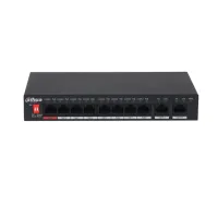 SWITCH DAHUA DH-PFS3010-8ET-96 8 PUERTOS FAST ETHERNET 2 PUERTOS GIGABIT ETHERNET