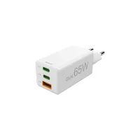 CARGADOR PARED HAMA GAN 65W 2 X USB TIPO C 1 X USB TIPO A BLANCO