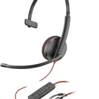 Auriculares Poly Blackwire 3210 monaural USB-C + adaptador USB-C/A (BULK)