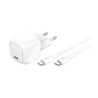 CARGADOR DE PARED BELKIN WCA008KQ1MWH-B6 30W USB TIPO C + CABLE USB TIPO C BLANCO