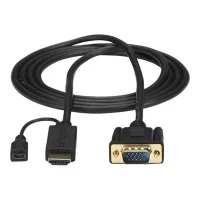 CABLE HDMI/MICRO USB TIPO B A VGA STARTECH 2M/ MACHO/HEMBRA-MACHO/ NEGRO