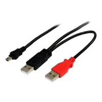 CABLE MINI USB TIPO B A 2X USB TIPO A STARTECH 1.8M/ MACHO-MACHO/ NEGRO