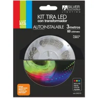 KIT TIRA LED SILVER ELECTRONICS 540 LM/M/ 3M/ 12V/ 7.2W/M/ RGB