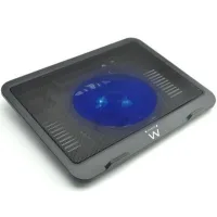 SOPORTE / BASE REFRIGERACION PARA ORDENADOR PORTATIL EWENT EW1250 / 1 VENTILADOR / USB / HASTA 16"