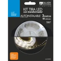 KIT TIRA LED SILVER ELECTRONICS 300 LM/M/ 3M/ 12V/ 4.8W/M/ 5000K/ LUZ BLANCA