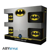 TAZA ESPRESSO ABYSTYLE DC COMICS BATMAN ICONIC 110 ML 4 UNIDADES