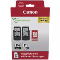 CARTUCHO CANON PG-510/CL-511 + PAPEL FOTOGRAFICO