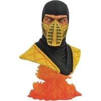 FIGURA BUSTO DIAMOND SELECT TOYS MORTAL KOMBAT SCORPION ESCALA 1/2 LEGENDS IN 3D RE-RUN RESINA