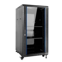 ARMARIO RACK DE SUELO 19" PHASAK PRO 27U NEGRO 600x600 MONTADO PHO 6627