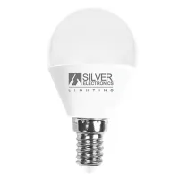 BOMBILLA LED DECORATIVA SILVER ELECTRONIS ESFERICA 5W=50W/ E14/ 5000K/ 620 lm/ LUZ BLANCA/ A+