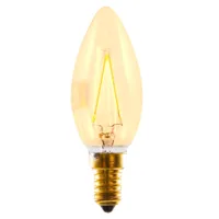 BOMBILLA LED SILVER ELECTRONIC FILAMENTO EDISON VELA 3W=20W/ E27/ 2.200K/ 320º/ 300 Lm/ LUZ EXTRA CALIDA/ A++
