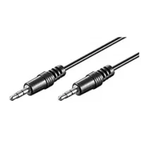 CABLE AUDIO EWENT JACK 3.5 MACHO MACHO 1.5 METROS NEGRO