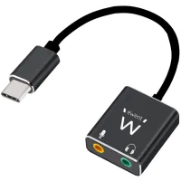 CABLE ADAPTADOR DE AUDIO EWENT USB TIPO C A JACK 3.5MM X2
