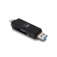 LECTOR DE TARJETAS COMPACTO EWENT USB 3.1 GEN 1 TIPO C / TIPO A