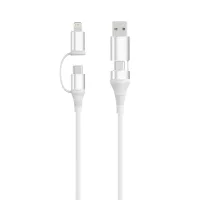 CABLE USB TIPO C / LIGHTNING A USB TIPO C / USB TIPO A EWENT EC1076 2M/ MACHO-MACHO/ BLANCO