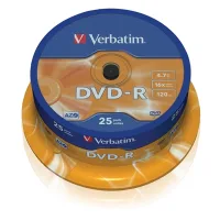 VERBATIM DVD-R 4.7GB 16X TARRINA 25UDS
