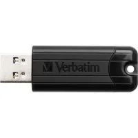 MEMORIA USB 3.2 VERBATIM PINSTRIPE 128GB NEGRO
