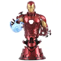 FIGURA DIAMOND COLLECTION MARVEL AVENGERS IRON MAN MINI BUSTO RESINA 15 CM 1/7 SCALE 