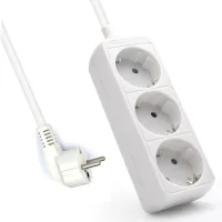 REGLETA EWENT 3 TOMAS SHUCKO Y 1.5 METROS DE CABLE BLANCO