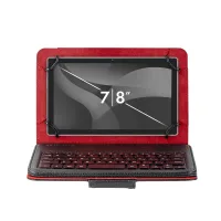 Funda Universal Phoenix para tablet hasta 8 pulgadas teclado con cable