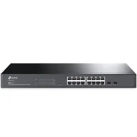 SWICHT TP-LINK 16 PUERTOS 10/100/1000MBPS CON 2 PTOS SFP GESTIONABLE RACK 19"