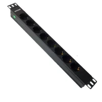 REGLETA PHASAK 8 TOMAS ARMARIO RACK 19" 1.8M NEGRO BNS 3518