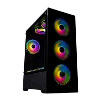 CAJA ORDENADOR GAMING HIDITEC Z20-AURA ARGB ATX CRISTAL TEMPLADO NEGRO
