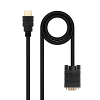 CABLE CONVERSOR HDMI A VGA NANOCABLE 1.8 M, NEGRO