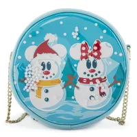 BOLSO LOUNGEFLY DISNEY MINNIE Y MICKEY MUÑECOS DE NIEVE