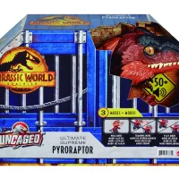 FIGURA MATTEL JURASSIC WORLD DINOSAURIO DESENJAULADO EN LLAMAS