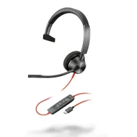 Auriculares Poly monoaurales Blackwire 3310 USB-C + Adaptador USB-C/A