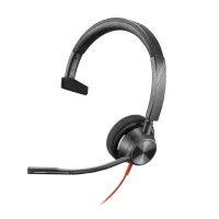 Auriculares Poly monoaurales Blackwire 3310 con certificación Microsoft Teams USB-C + Adaptador USB-C/A