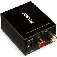 CONVERTIDOR DE AUDIO FONESTAR FO-37DA / AUDIO DIGITAL EN ANALÓGICO / ENTRADA ÓPTICA SPDIF - COAXIAL SPDIF / SALIDA AUDIO ESTÉREO / 2X RCA