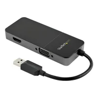 ADAPTADOR USB TIPO A A HDMI/VGA STARTECH/ MACHO-HEMBRA/ NEGRO/PLATA
