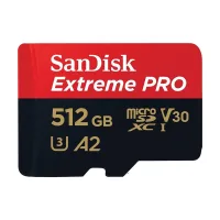 TARJETA MEMORIA MICRO SECURE DIGITAL 512GB SANDISK EXTREME PRO CLASE 10 UHS-I U3 + ADAPTADOR