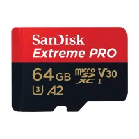 TARJETA MEMORIA MICRO SECURE DIGITAL 64GB SANDISK EXTREME PRO CLASE 10 UHS-I U3 + ADAPTADOR