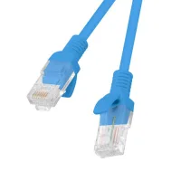 CABLE RED LANBERG LATIGUILLO CAT.6 UTP 1M AZUL FLUKE PASSED