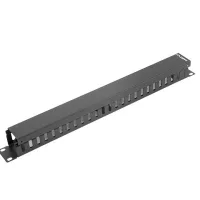 ORGANIZADOR DE CABLES LANBERG METALICO 1U TIPO A RACK 19 NEGRO