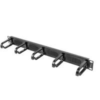 ORGANIZADOR DE CABLES LANBERG 5 ANILLOS 19" 1U TIPO B NEGRO