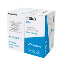 BOBINA 1GB/S LANBERG U/UTP RJ45 SOLIDO CCA AWG23 305M  AZUL