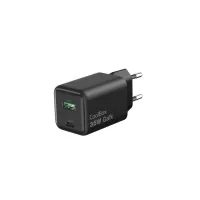 CARGADOR USB DE PARED COOLBOX 35W GAN USB TIPO A / USB TIPO C NEGRO