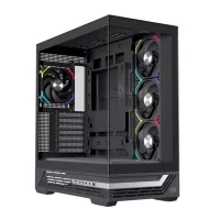 CAJA ORDENADOR GAMING EINAREX S800 ATX RGB CRISTAL TEMPLADO NEGRA