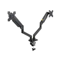 SOPORTE MESA TOOQ HASTA 34" VESA 100 X 100 MAX 10KG BRAZO DOBLE