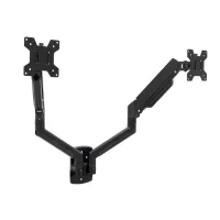 SOPORTE MESA TOOQ VESA HASTA 34" 100X100MM BRAZO DOBLE MAX 10KG/BRAZO