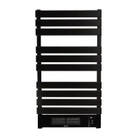 YOEVU - Radiador toallero eléctrico con calefactor 500/1500W Negro