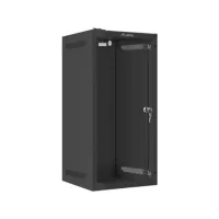 ARMARIO LANBERG MURAL RACK 10" 12U/280X310 FLAT PACK NEGRO PUERTA CRISTAL