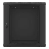 ARMARIO LANBERG MURAL RACK 19" 12U / 600X600 AUTO ENSAMBLADO NEGRO PUERTA DE CRISTAL